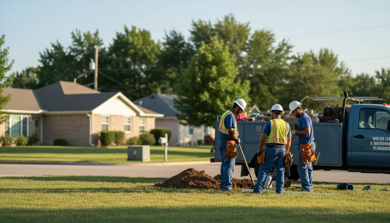 Residential water line and bathroom plumbing service in South Salem, OH
